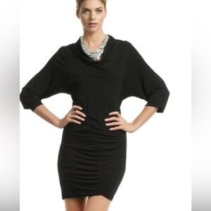 Cut 25 by Yigal Long Sleeves Backless Mini Dress with Exposed Zipper Detail Sz 0